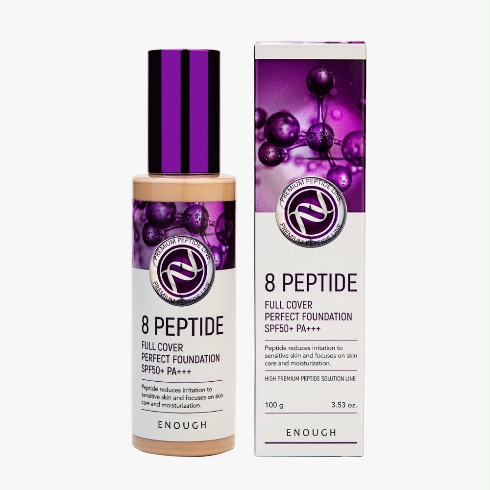 ENOUGH Premium 8 Peptide Full Cover Perfect Foundation #13 SPF 50+
