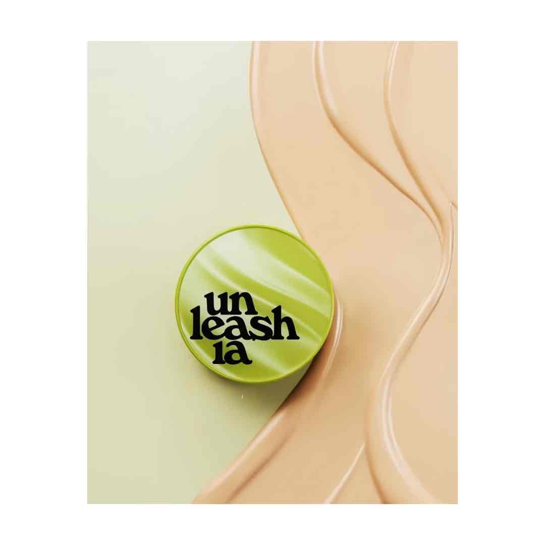 UNLEASHIA Satin Wear Healthy Green Cushion 20N Apricot