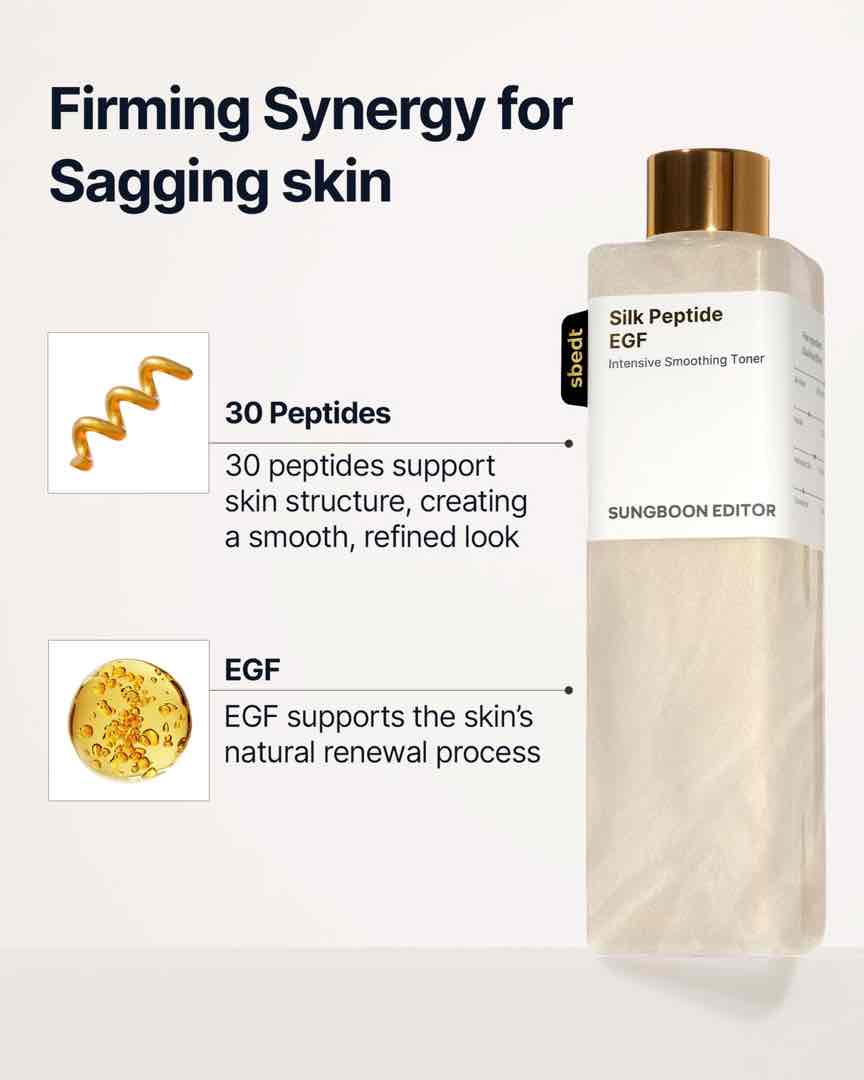 SUNGBOON EDITOR Silk Peptide EGF Intensive Smoothing Toner