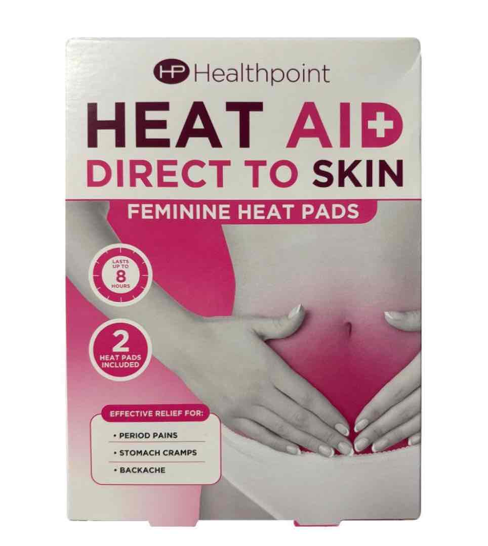 HEAT AID DIRECT TO SKIN FEMININE  HEAT PADS (2 Pack)