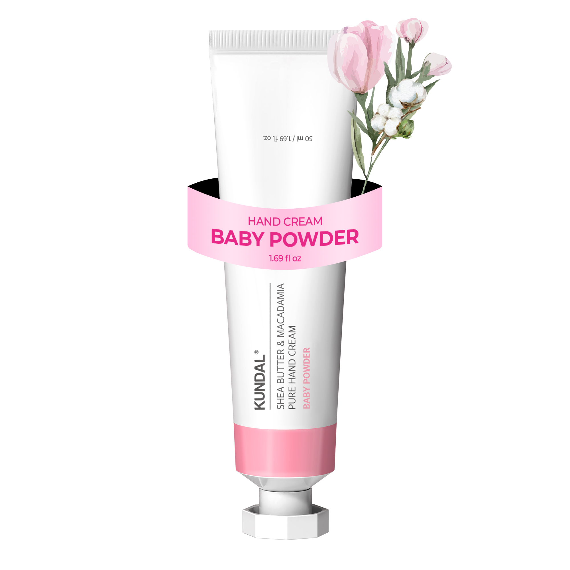 SHEA BUTTER & MACADAMIA PURE HAND CREAM 50ML - BABY POWDER