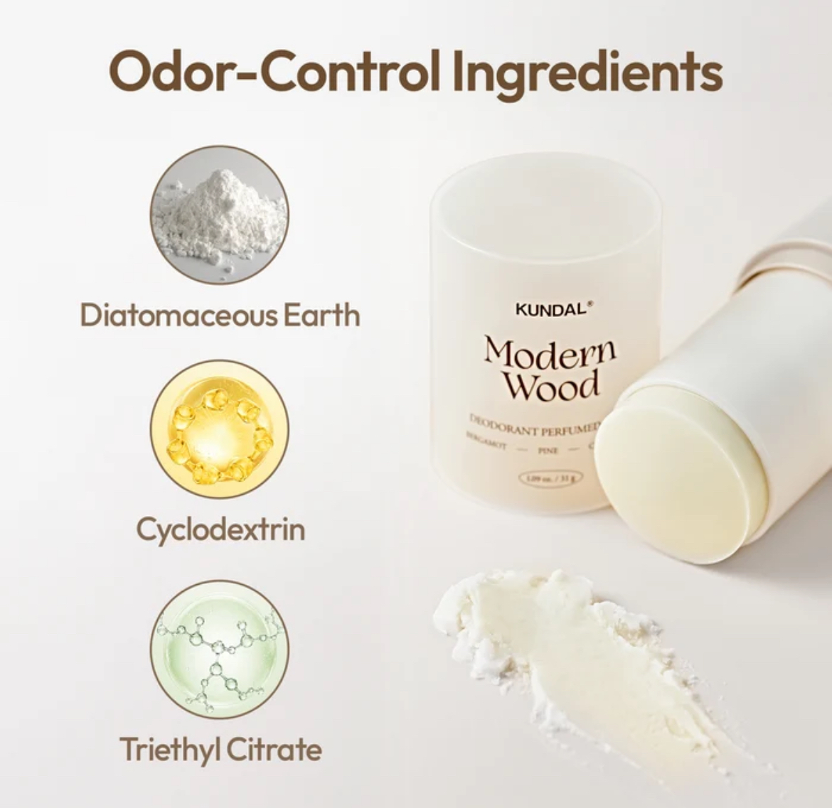 DEODORANT PERFUMED STICK 31G - MODERN WOOD