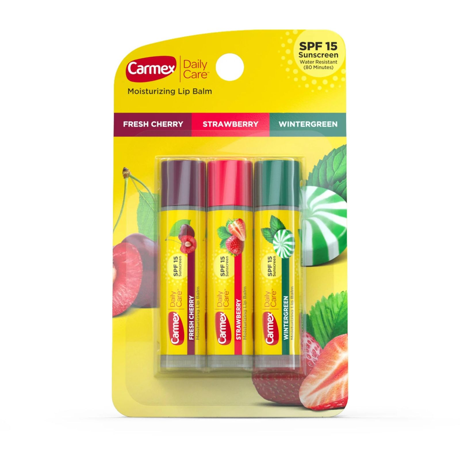 Carmex Lip Balm 3 Mixed Sticks