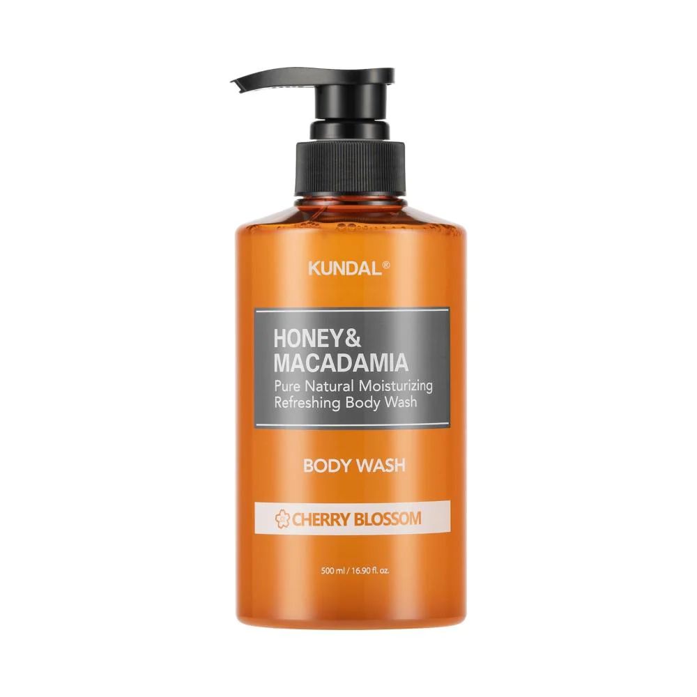 KUNDAL Honey & Macadamia Pure Body Wash - 500ml - Cherry Blossom