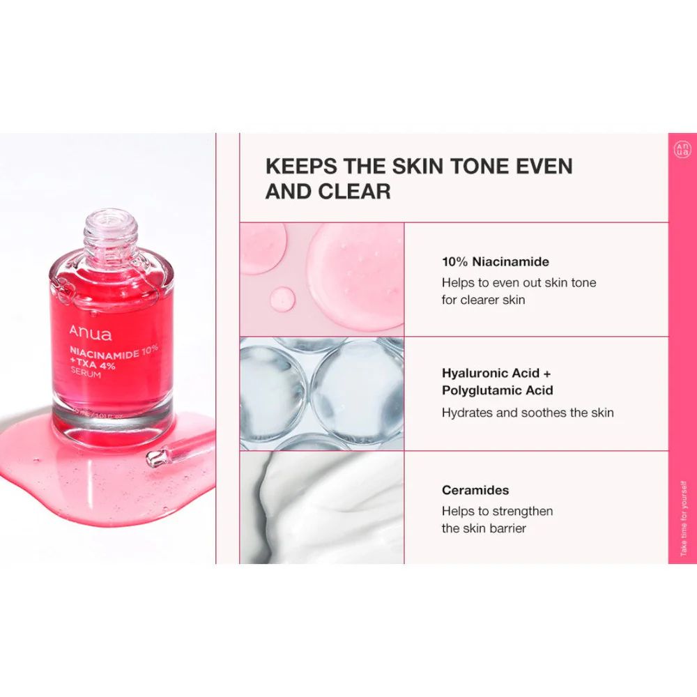Anua 10% Niacinamide+ 4% Tranexamic Acid Serum