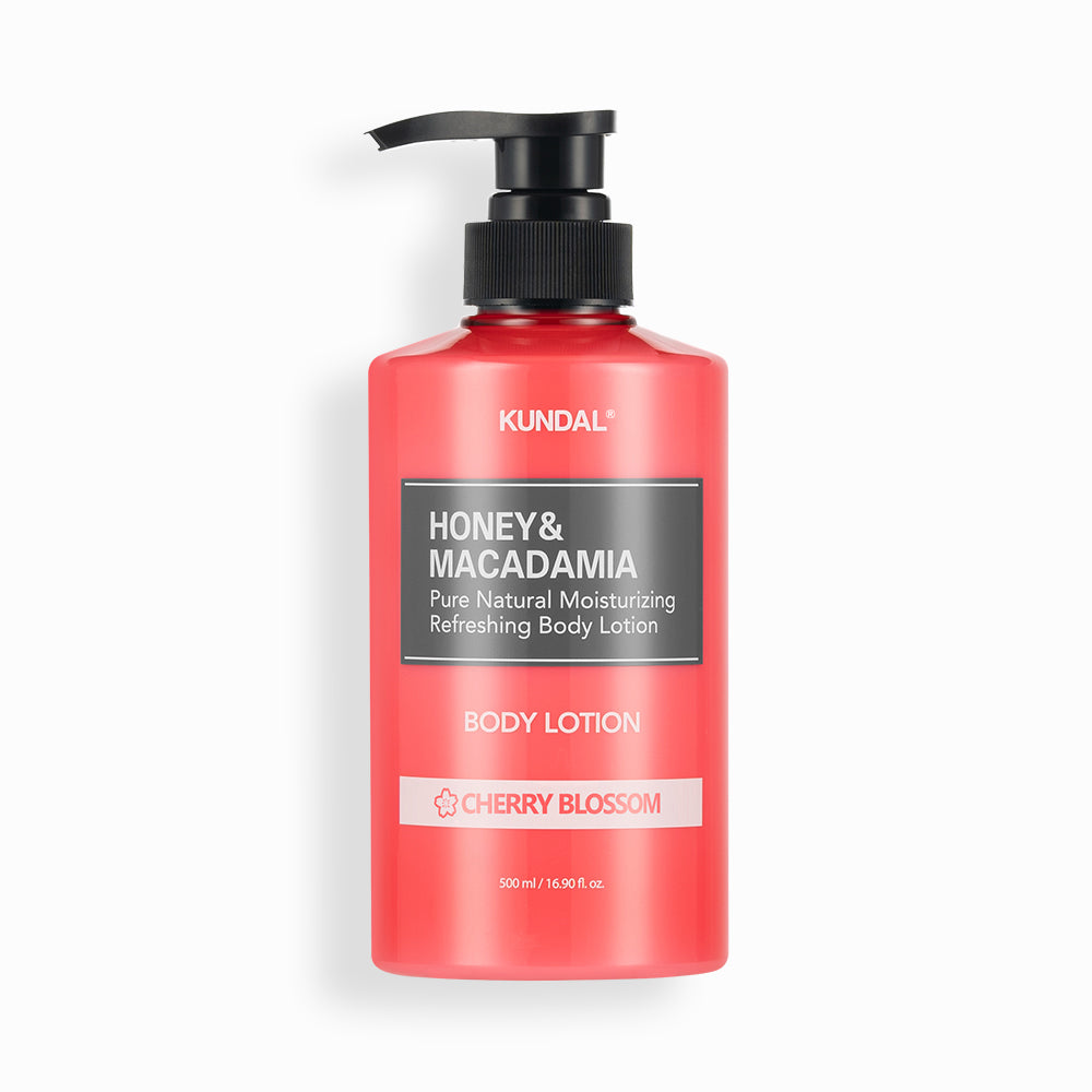 KUNDAL Honey & Macadamia Pure Body Lotion - 500ml - Cherry Blossom
