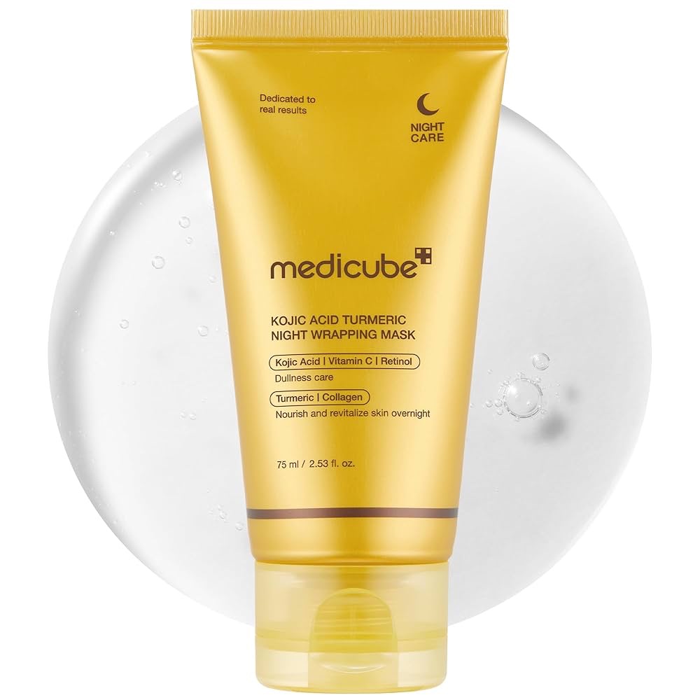 MEDICUBE KOJIC ACID TURMERIC NIGHT WRAPPING MASK (75ML)