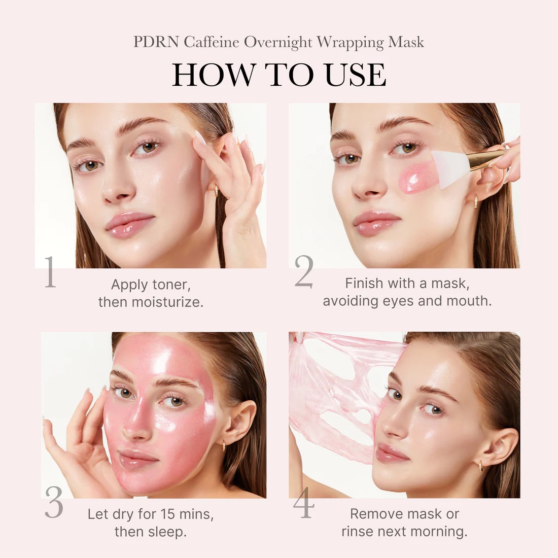 Medicube PDRN PINK CAFFEINE NIGHT WRAPPING MASK
