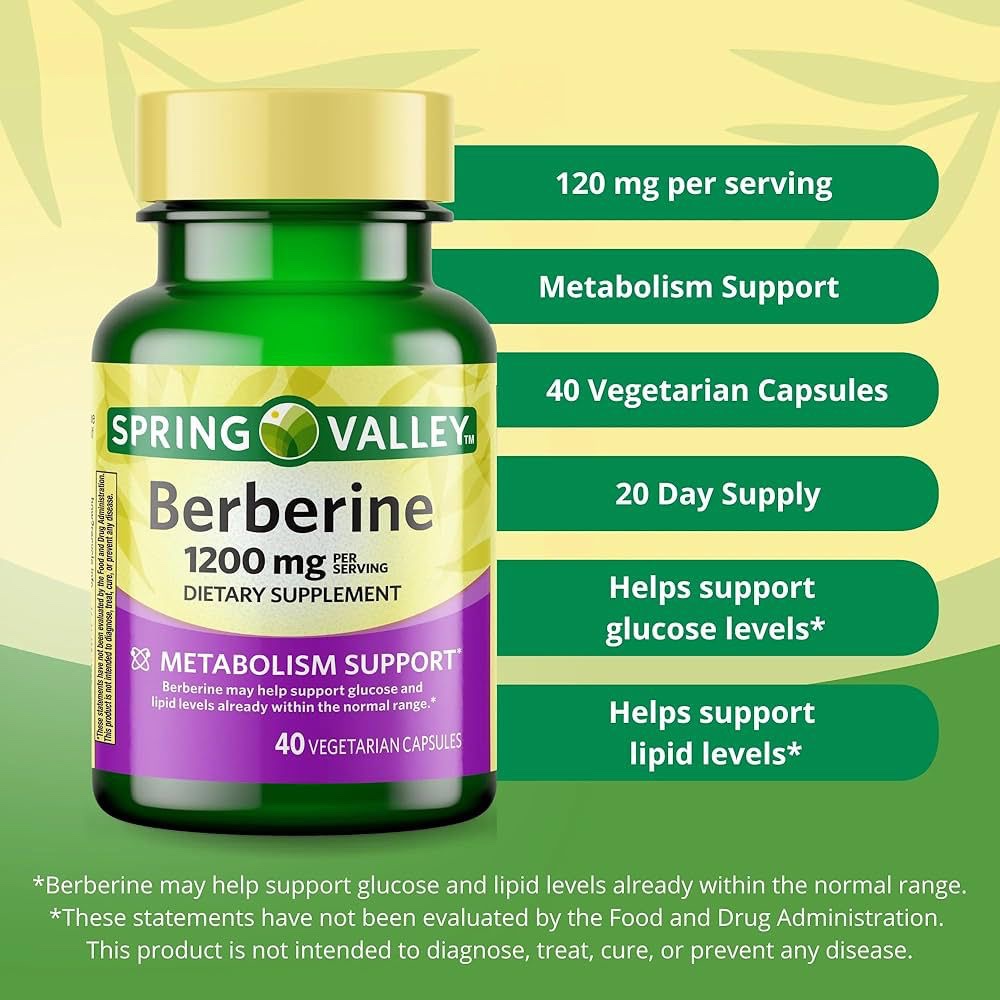 BERBERINE SPRING VALLEY 1,200mg