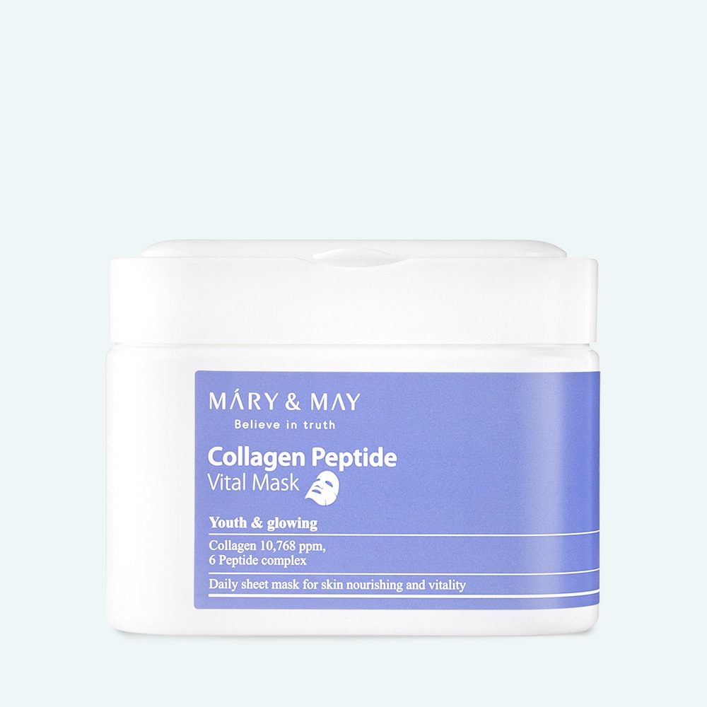 MARY &amp; MAY Collagen Peptide Vital Mask 30Pcs