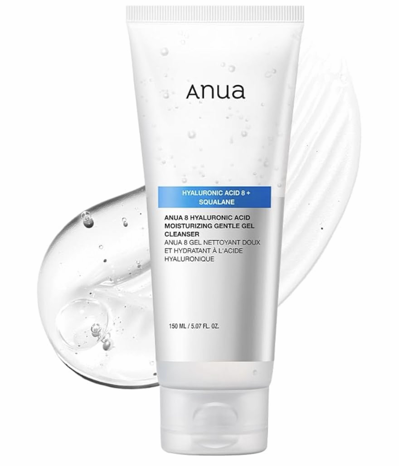 ANUA 8 HYALURONIC ACID MOISTURIZING GENTLE GEL CLEANSER