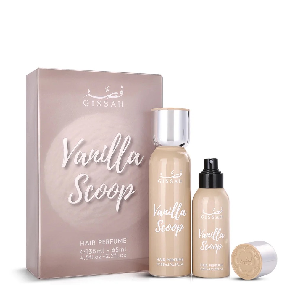 Vanilla Scoop Hair Mist Set by Gissah Perfume 2 Pieces Set 135ml + 65ml